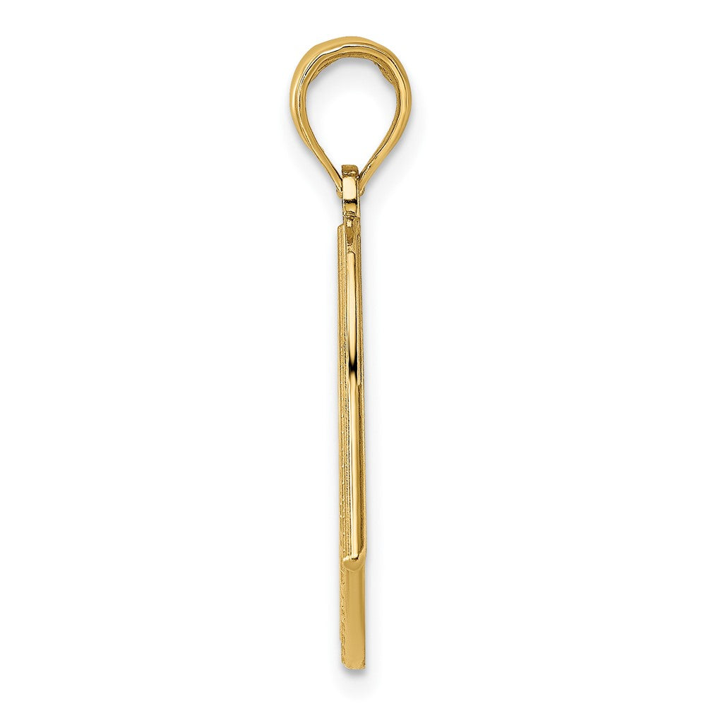 10K Yellow W/Rhodium W/ Rhodium American Flag Charm