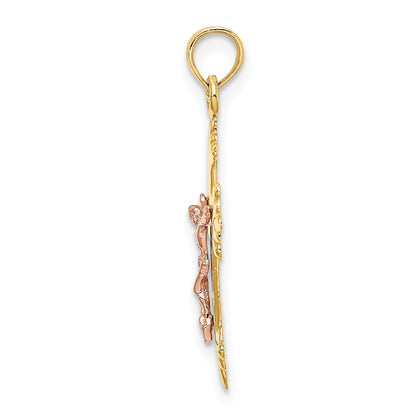 10K Two-Tone 10K Two-Tone Crucifix Charm