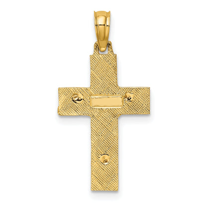 10K Two-Tone 10K Two-Tone Latin Crucifix Charm