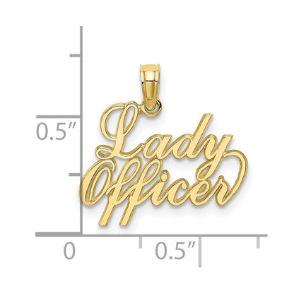 10K Yellow Gold Lady Officer Charm
