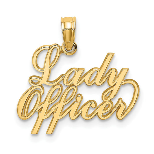10K Yellow Gold Lady Officer Charm