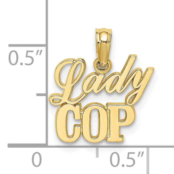 10K Yellow Gold Lady Cop Charm