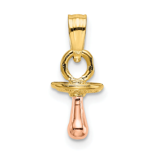 10K Two-Tone Two-Tone 3-D Pacifier Charm