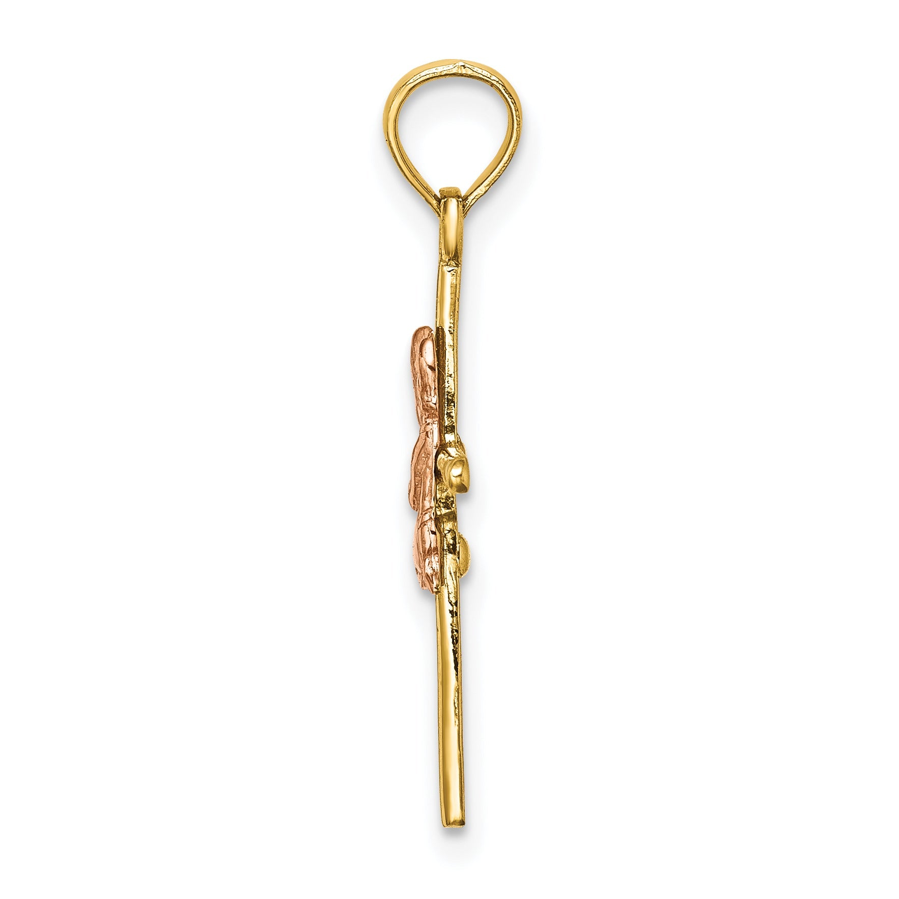 10K Two-Tone 10K Two-Tone 2-D Boy On Cross Charm