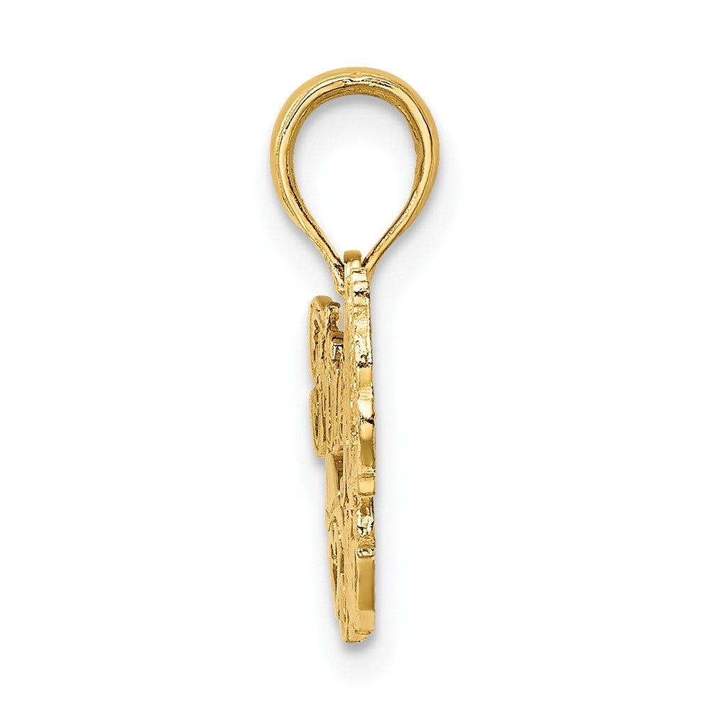 10K Yellow Gold Firefighter'S Mom Charm