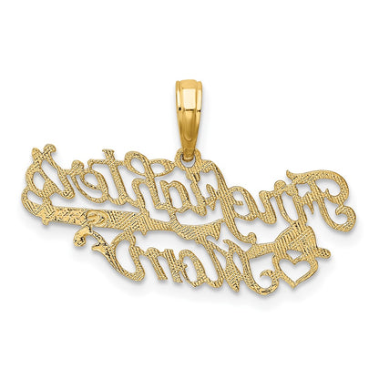 10K Yellow Gold Firefighter'S Mom Charm