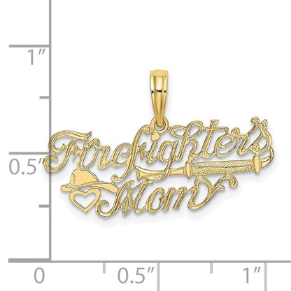 10K Yellow Gold Firefighter'S Mom Charm