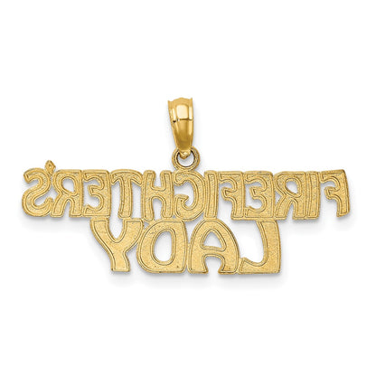 10K Yellow Gold Firefighter'S Lady Charm
