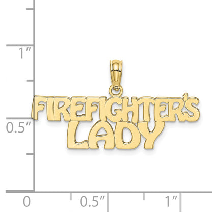 10K Yellow Gold Firefighter'S Lady Charm