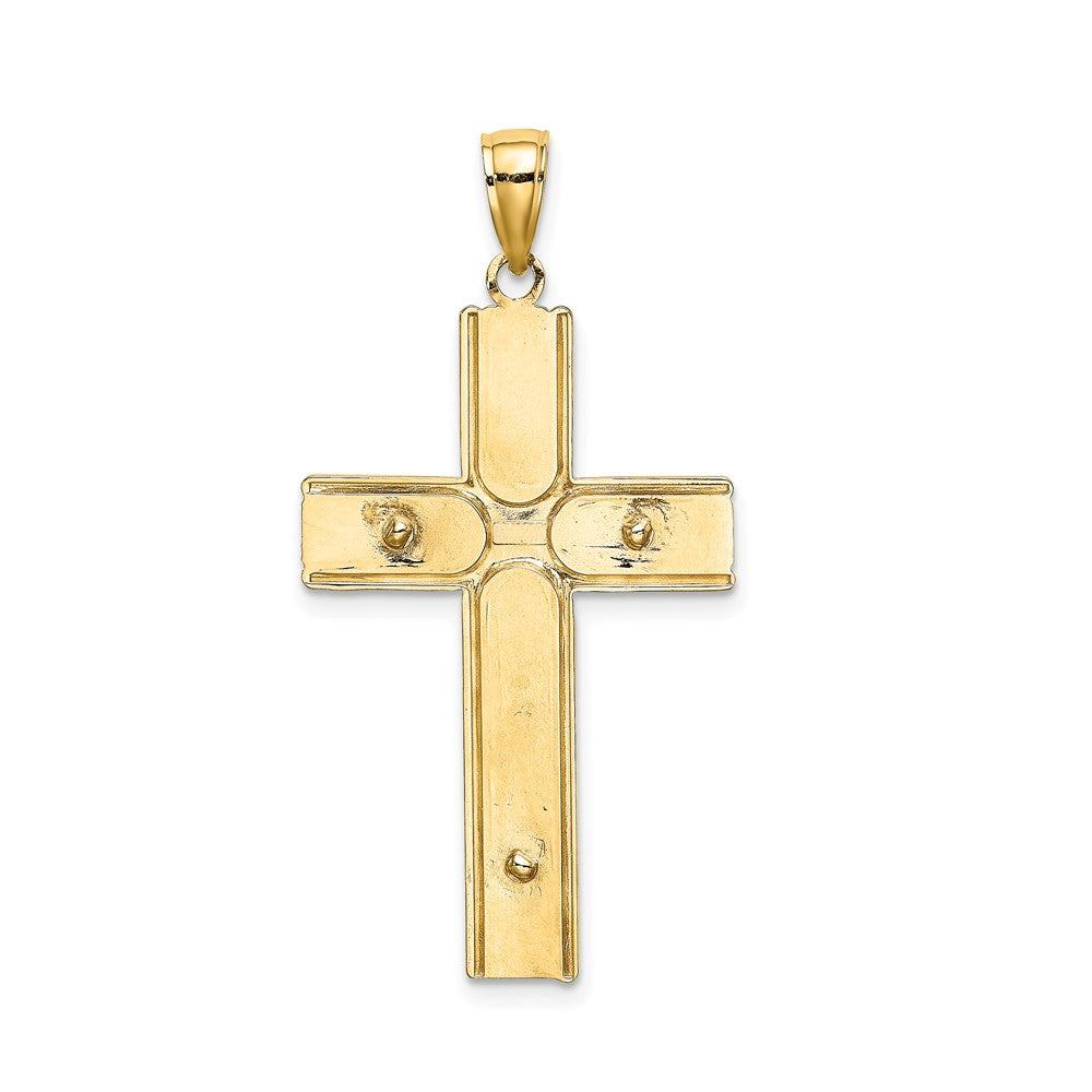 10K Yellow Gold 10K W/ Satin Finish Crucifix Charm