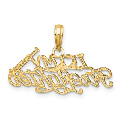 10K Yellow Gold I Love My Firefighter Charm