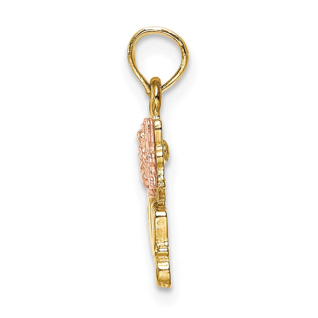 10K Two-Tone 10K Two-Tone Mom W/ Butterfly Charm
