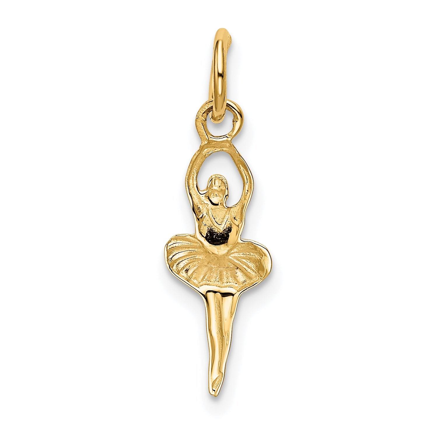10K Yellow Gold Polished Ballerina Charm