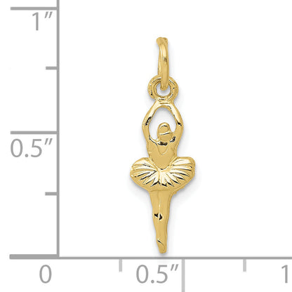 10K Yellow Gold Polished Ballerina Charm