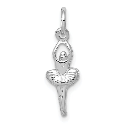 10K White Gold Ballerina Charm
