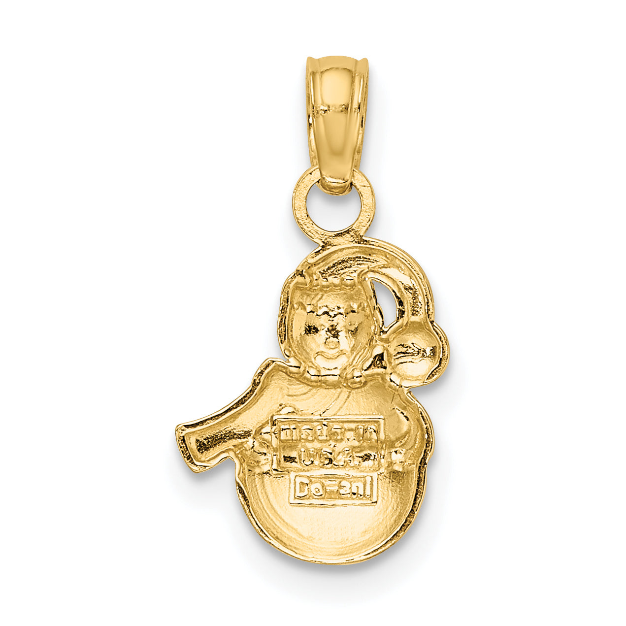 10K Yellow W/Rhodium 10K W/ Rhodium Snowman Pendant