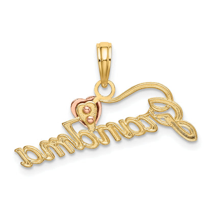 10K Two-Tone Two-Tone Grandma W/ Heart Charm