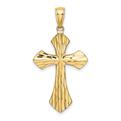 10K Yellow W/Rhodium 10K W/ Rhodium D/C Reversible Cross Charm
