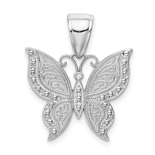 10K White Gold 10K Butterfly Pendant