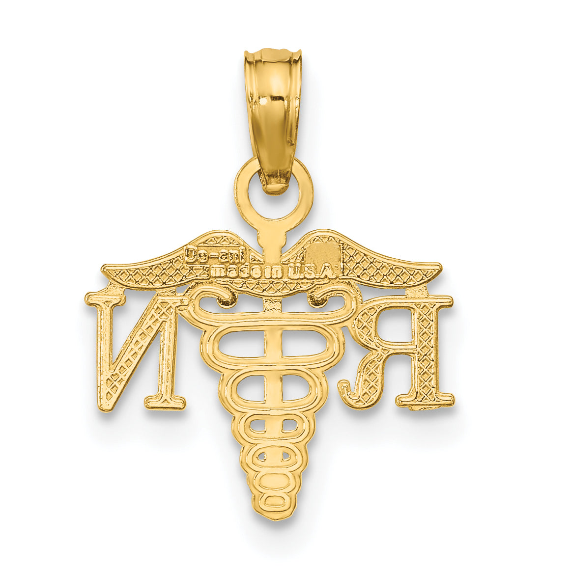 10K Yellow Gold 10K Rn Caduceus Charm