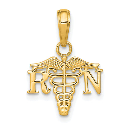 10K Yellow Gold 10K Rn Caduceus Charm