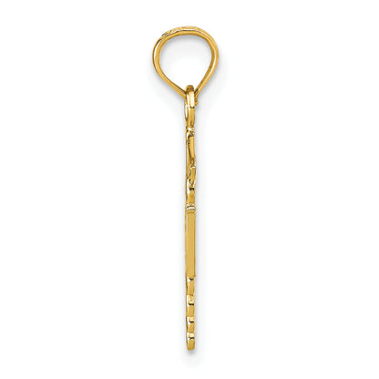 10K Yellow Gold 10K Rn Caduceus Pendant