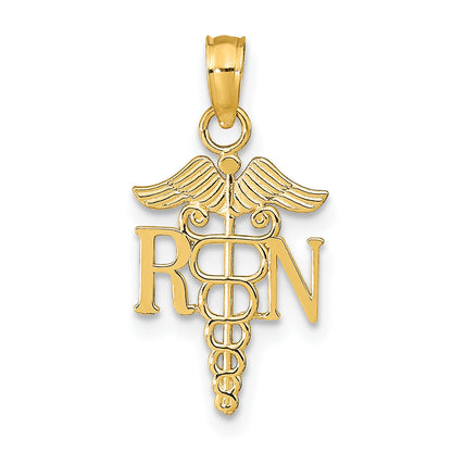 10K Yellow Gold 10K Rn Caduceus Pendant