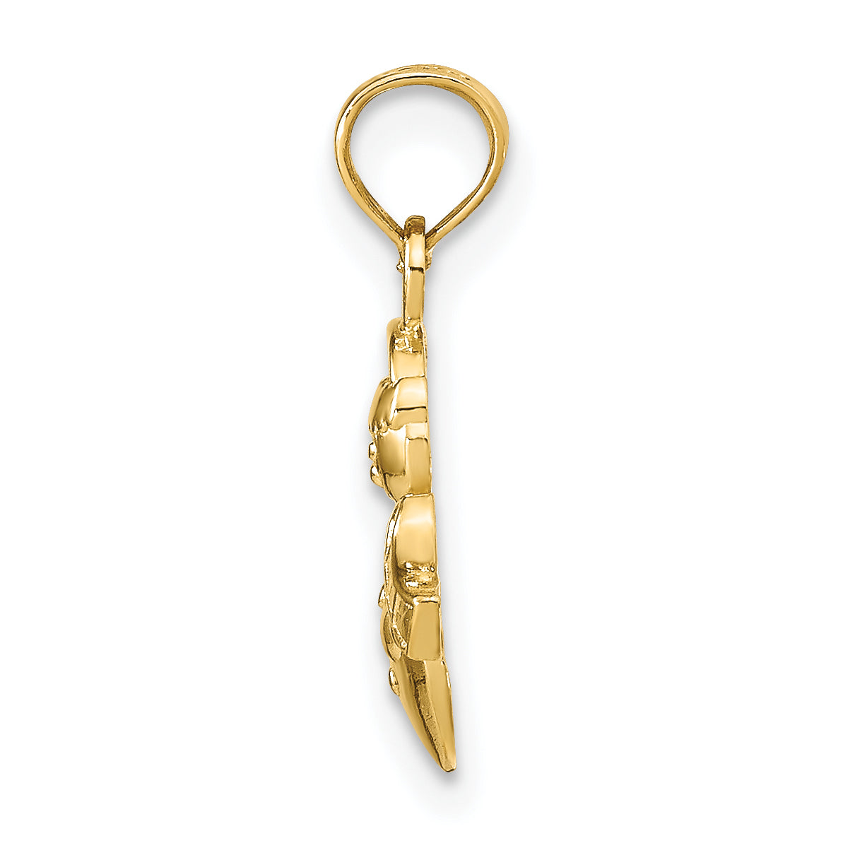 10K Yellow Gold Snowman Pendant