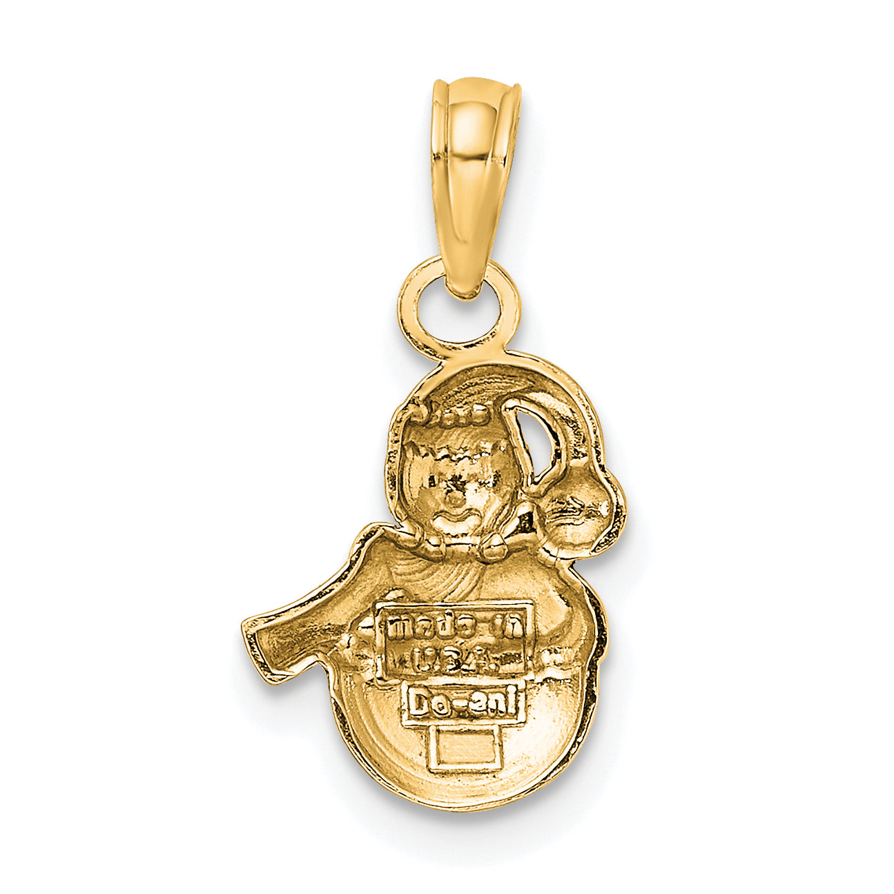10K Yellow Gold Snowman Pendant