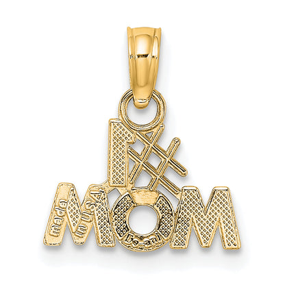 10K Yellow Gold 10K Polished #1 Mom Pendant