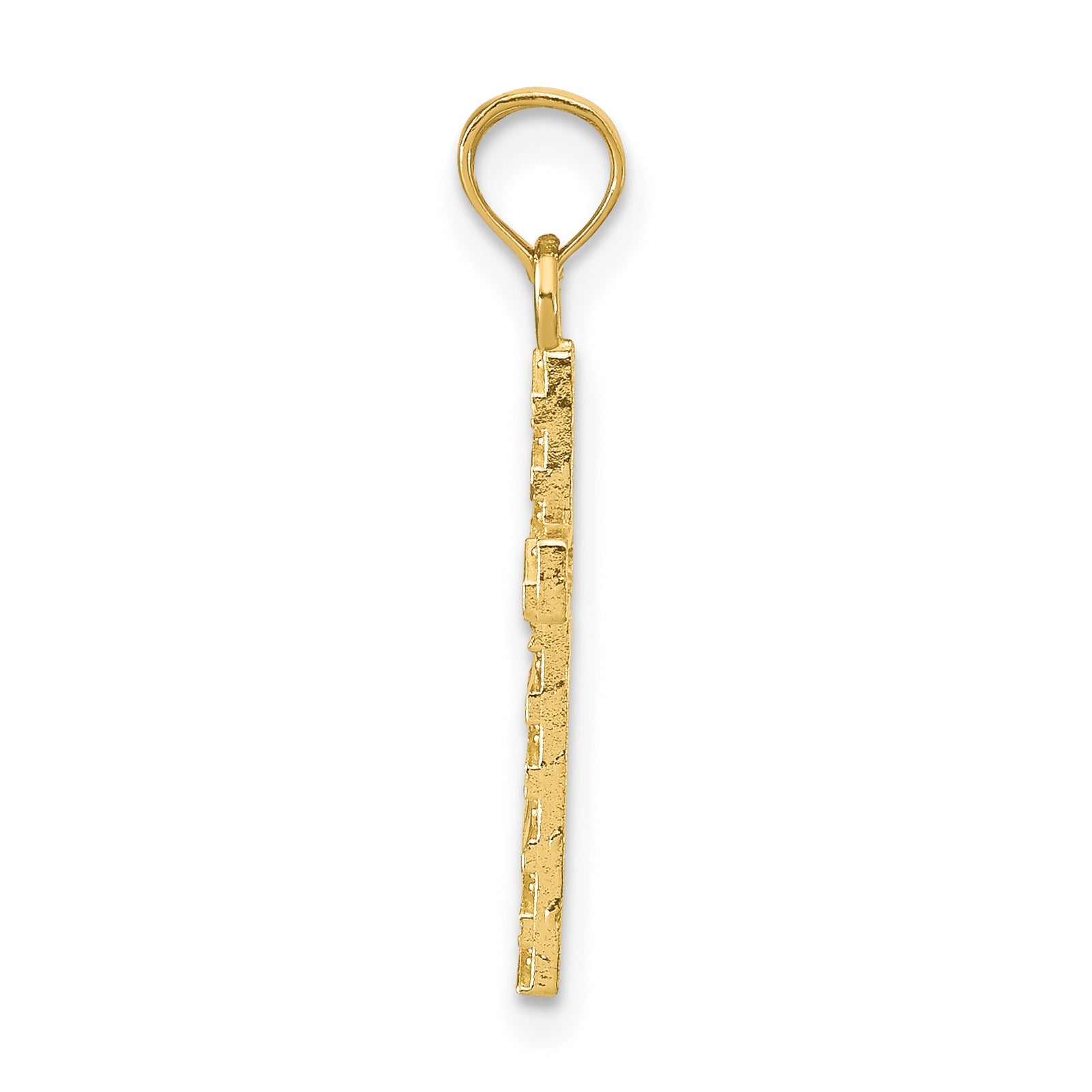 10K Yellow Gold D/C Cross Pendant