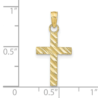10K Yellow Gold D/C Cross Pendant