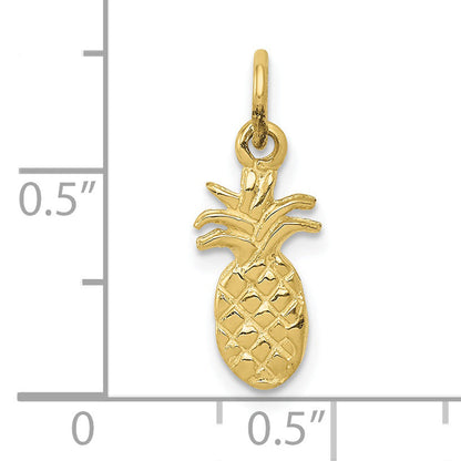 10K Yellow Gold Polished Pineapple Charm