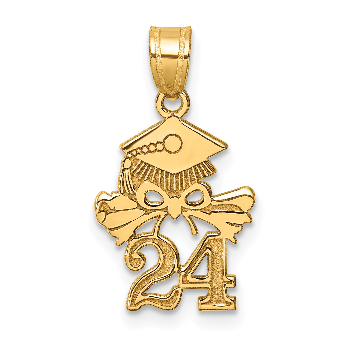 10K Yellow Gold 10K Graduation Cap And Diploma - 2026 Charm