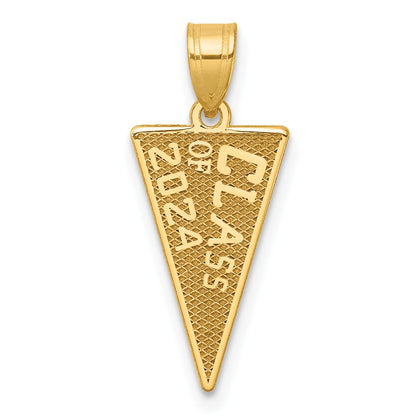 10K Yellow Gold 10K Class Of 2025 Rally Flag / Graduation Charm