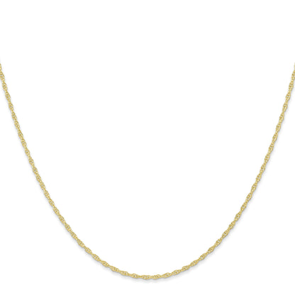 20 Inch 10K 1.15mmcarded Cable Rope Chain Necklace