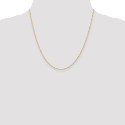 20 Inch 10K 1.15mmcarded Cable Rope Chain Necklace