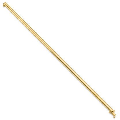 10K Yellow Gold 4mm Domed Omega Bracelet