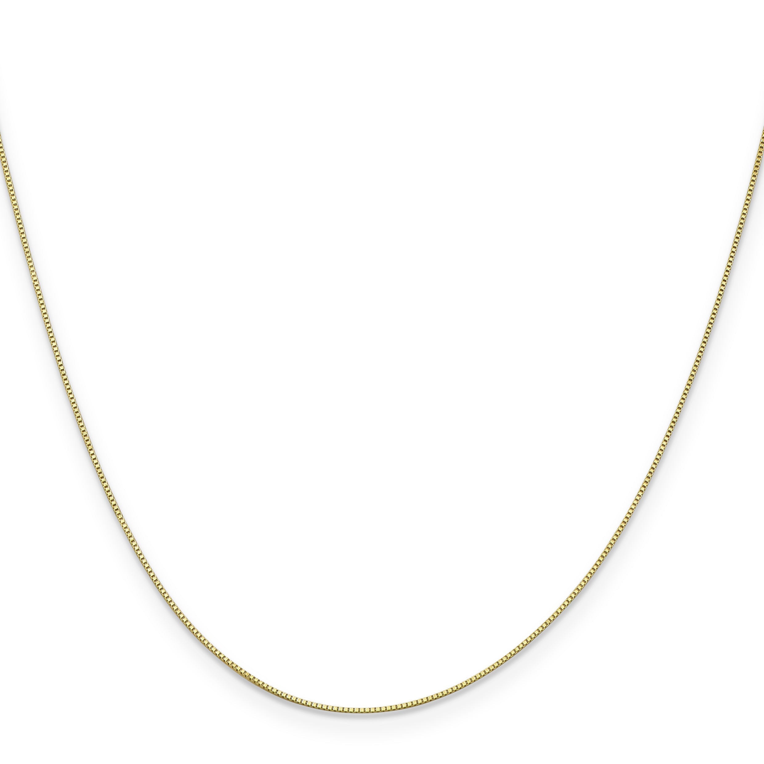 24 Inch 10K .5mm Box Chain Necklace