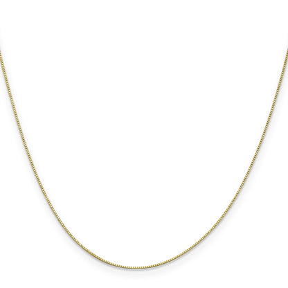 22 Inch 10K Yellow Gold .5mm Box Chain Necklace