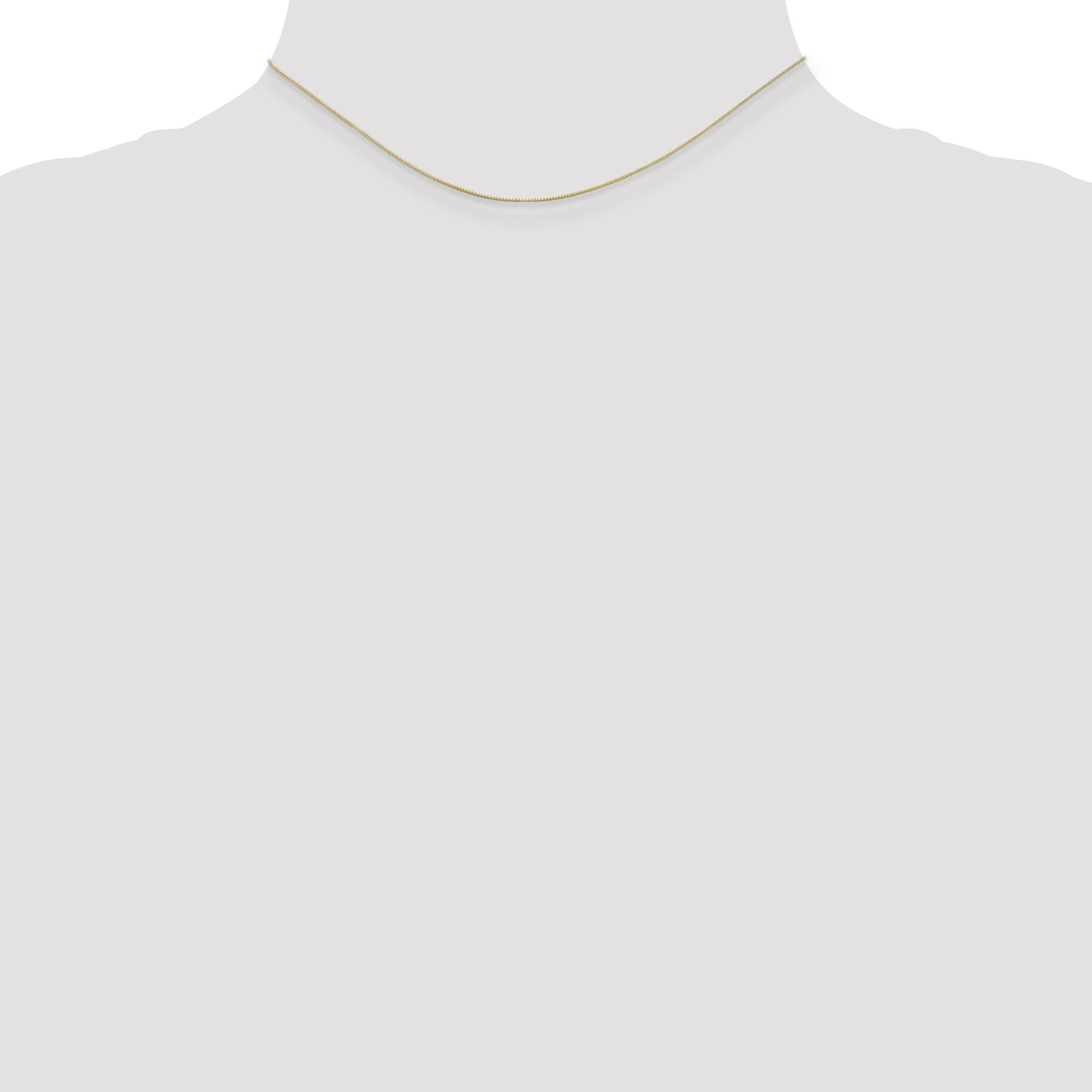 14 Inch 10K .5mm Box Chain Necklace