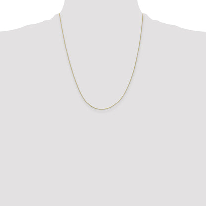 22 Inch 10K Yellow Gold .5mm Box Chain Necklace
