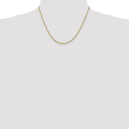 18 Inch 10K 1.7mm Singapore Chain Necklace