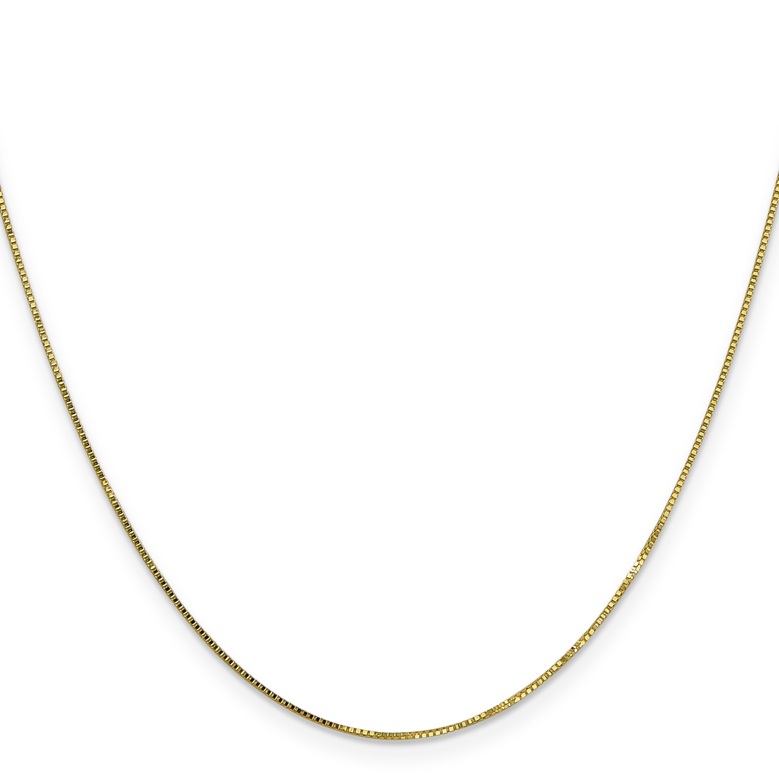 24 Inch 10K .7mm Box Chain Necklace
