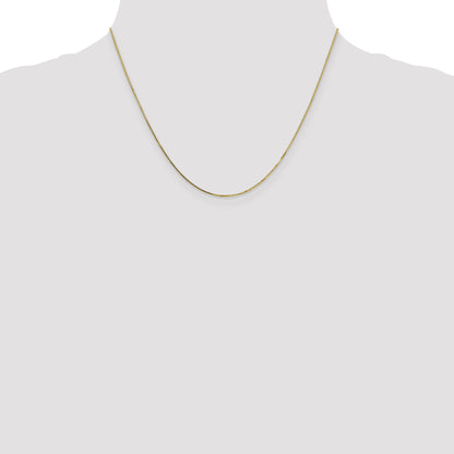 18 Inch 10K .7mm Box Chain Necklace