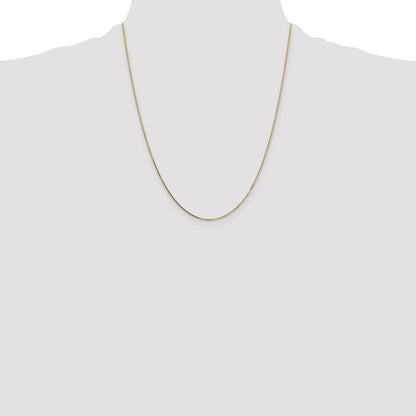 22 Inch 10K Yellow Gold .7mm Box Chain Necklace