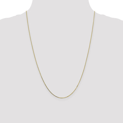 24 Inch 10K .7mm Box Chain Necklace