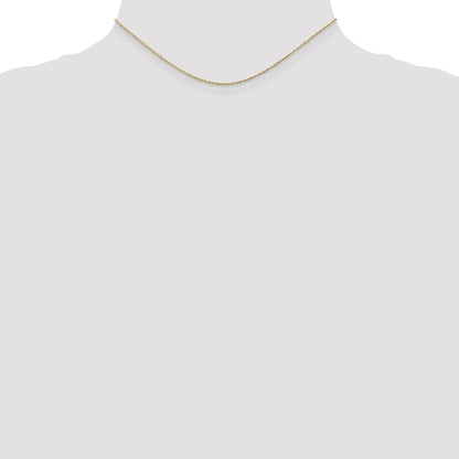 14 Inch 10K .8mm Lite-Baby Rope Chain Necklace