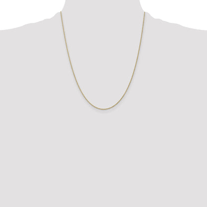 22 Inch 10K Yellow Gold .8mm Lite-Baby Rope Chain Necklace
