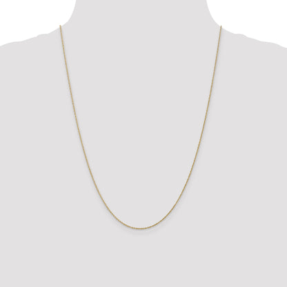 24 Inch 10K .8mm Lite-Baby Rope Chain Necklace